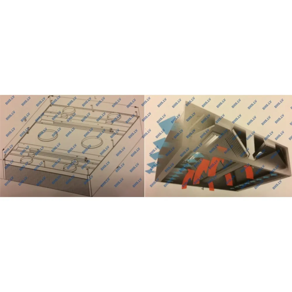 Hotte îlot avec jet d air et apport d air HFCD 1400 (HFCD-140-240-48)