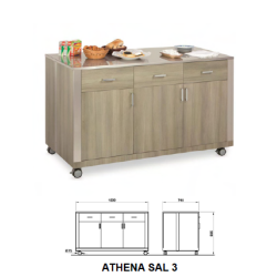 MODULE NEUTRE AVEC PORTES ET TIROIRS ATHENA SAL 3