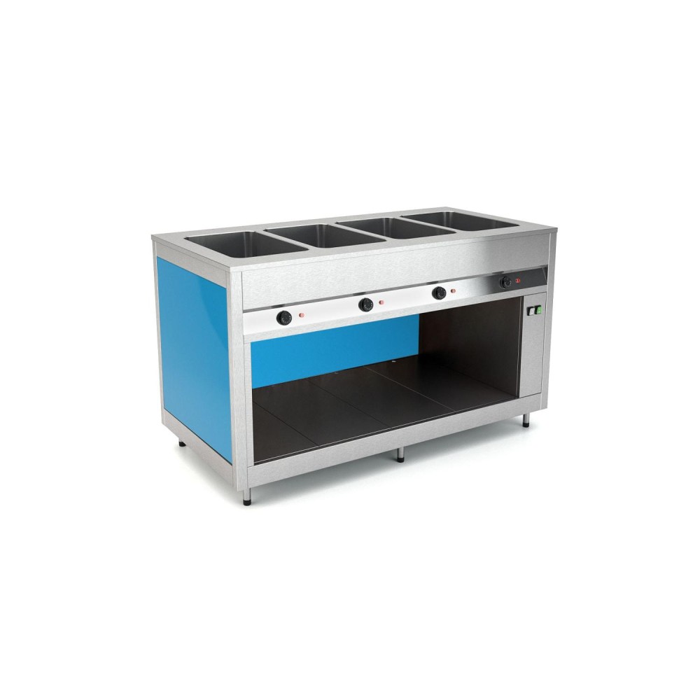 BAIN-MARIE BUFFET CHAUD AVEC DES MARMITES SÉPARÉES OMNIA 4BM/SEP (01900OM4BMSEP)