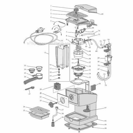 Pièces détachées pour équipements de cuisine et de bar provenant d’appareils d’occasion