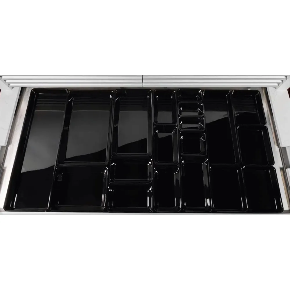 Bac Plexi GN 2/4 profondeur 20 mm en polyméthacrylate de méthyle Noir (A00009547)