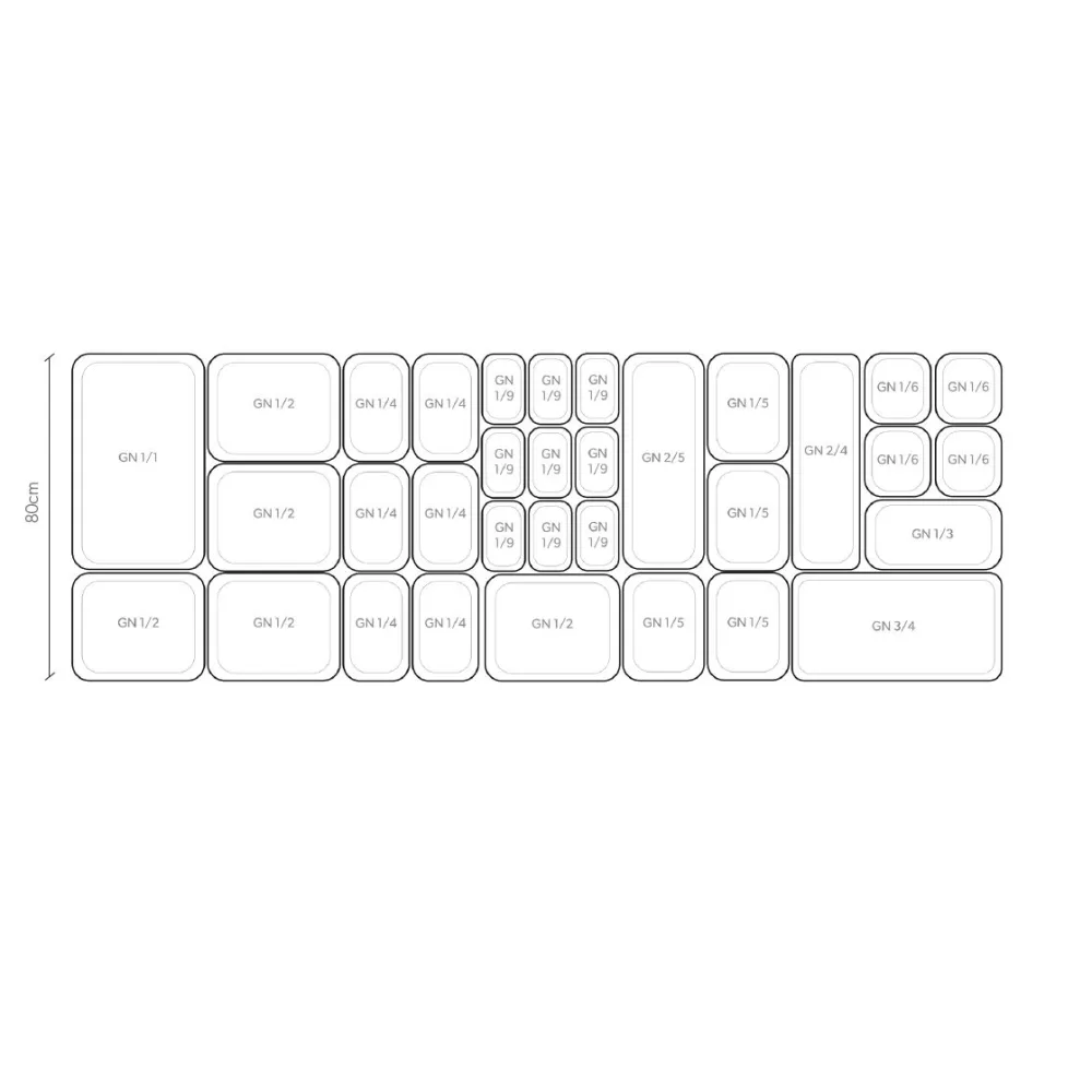Bac Plexi GN 2/4 profondeur 20 mm en polyméthacrylate de méthyle Noir (A00009547)