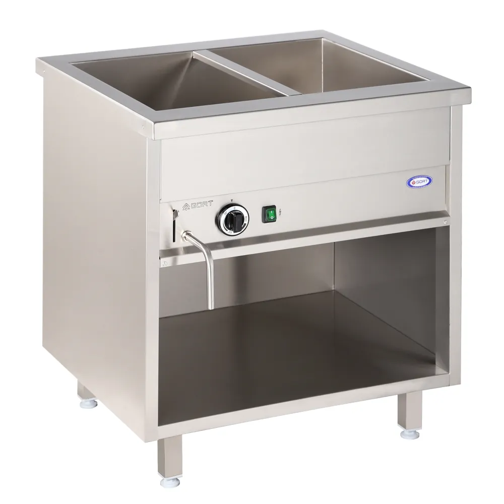 Bain-marie sur pied 2xGN 1/1, avec contrôle de température commun (GBS1012-074EK)