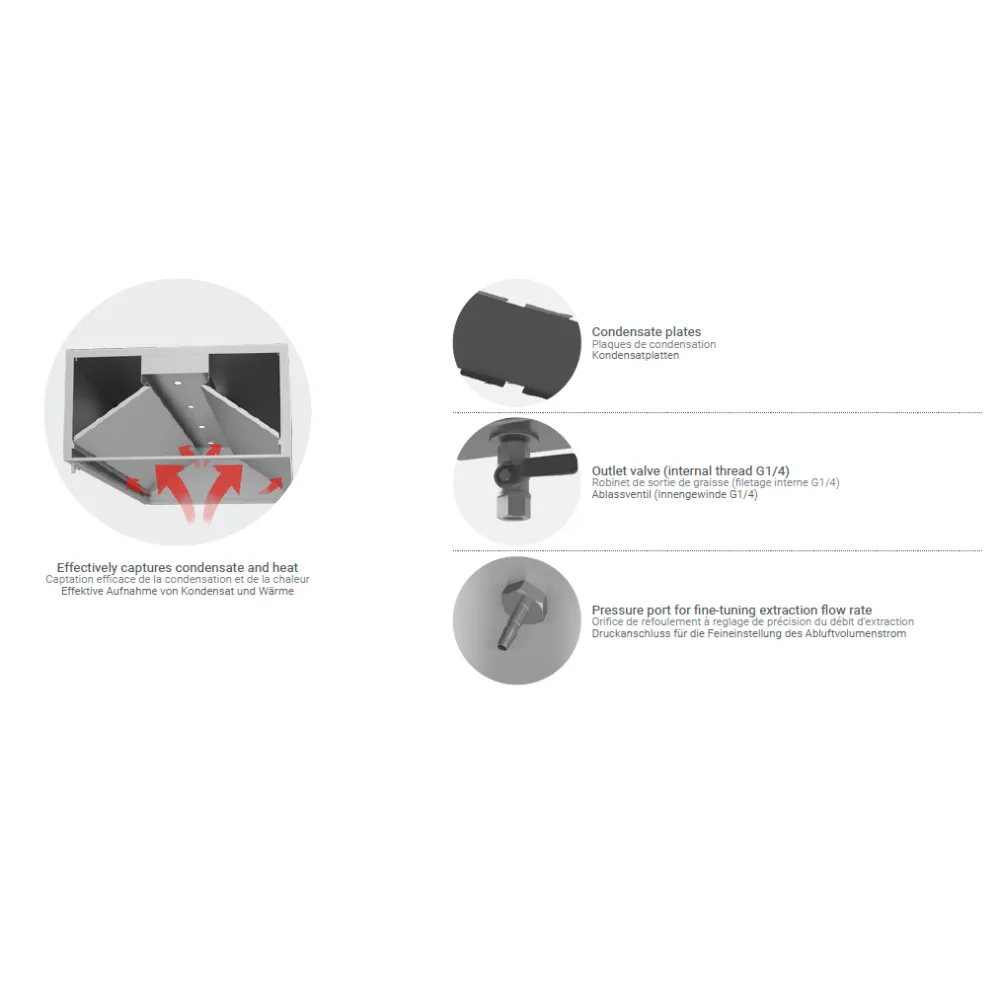 Hotte de condensation avec plaques de condensation HKCD 2000 (HKCD-200/100/48)
