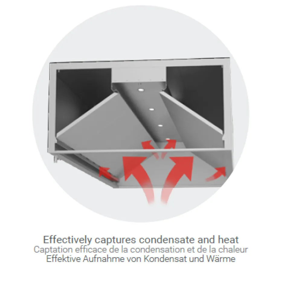 Hotte de condensation avec plaques de condensation HKCD 2000 (HKCD-200/100/48)