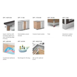 BUFFET CHAUFFANT AVEC LAMPES HALOGÈNES CHAUFFANTES ATHENA 4 BM/HALO W