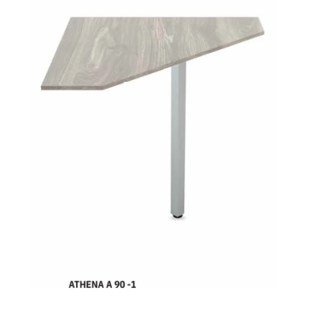 MODULE D'ANGLE 90° AVEC PIED ET ÉTAGÈRE SUPÉRIEURE EN BOIS ATHENA A 90-1 (01000ATHA/1)