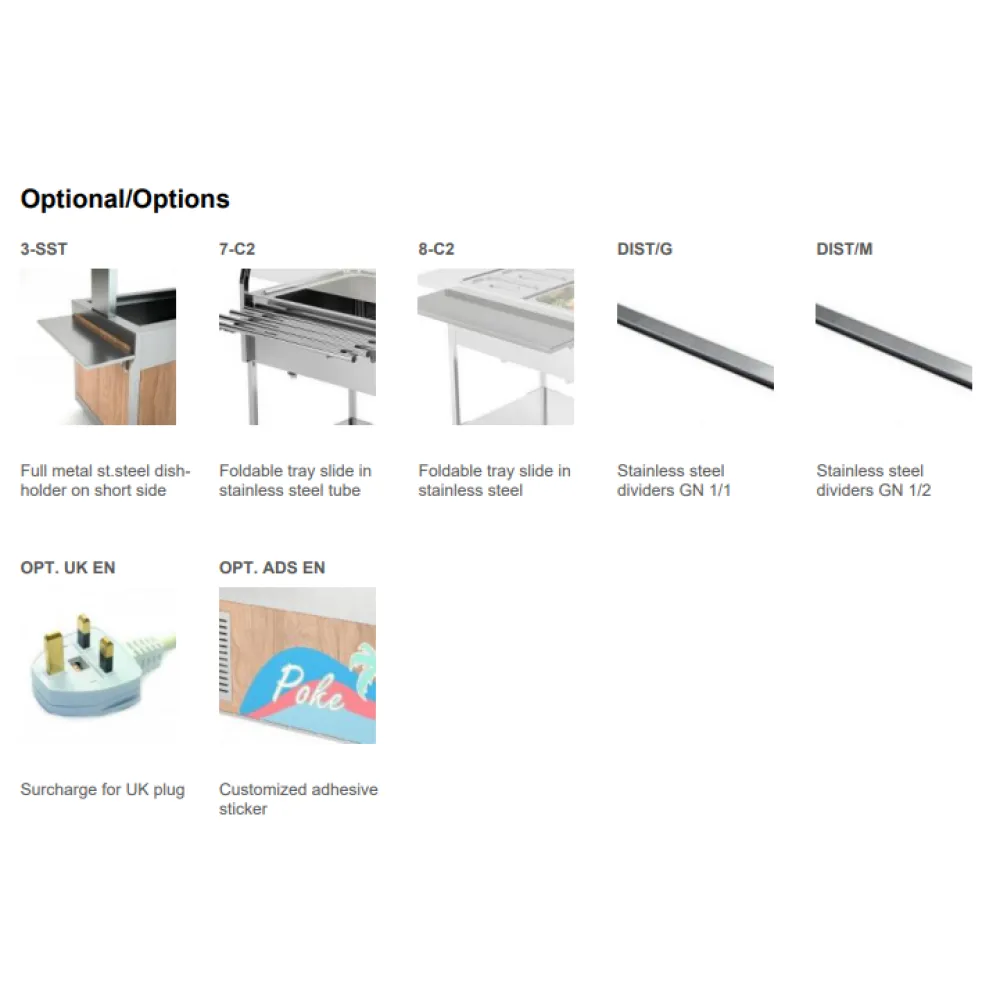CHARIOT BAIN MARIE AVEC LAMPES HALOGÈNES COMPASS 2 HALO (02000COMP2BM/H)