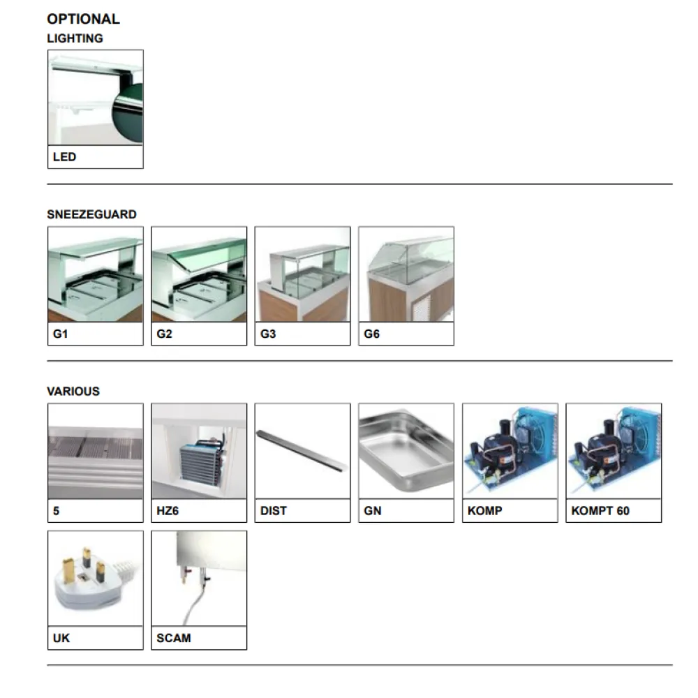 COMPTOIR RÉFRIGÉRÉ EN BÉTACRYL DROP-IN-2PR (006INDROP2PR)
