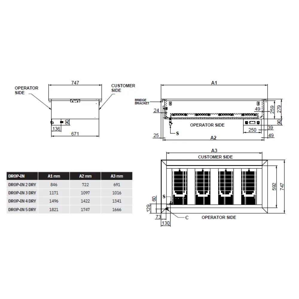 MARMIT CHAUD AVEC CHAUFFAGE À SEC DROP-IN 2 DRY (006INDROP2DRY)