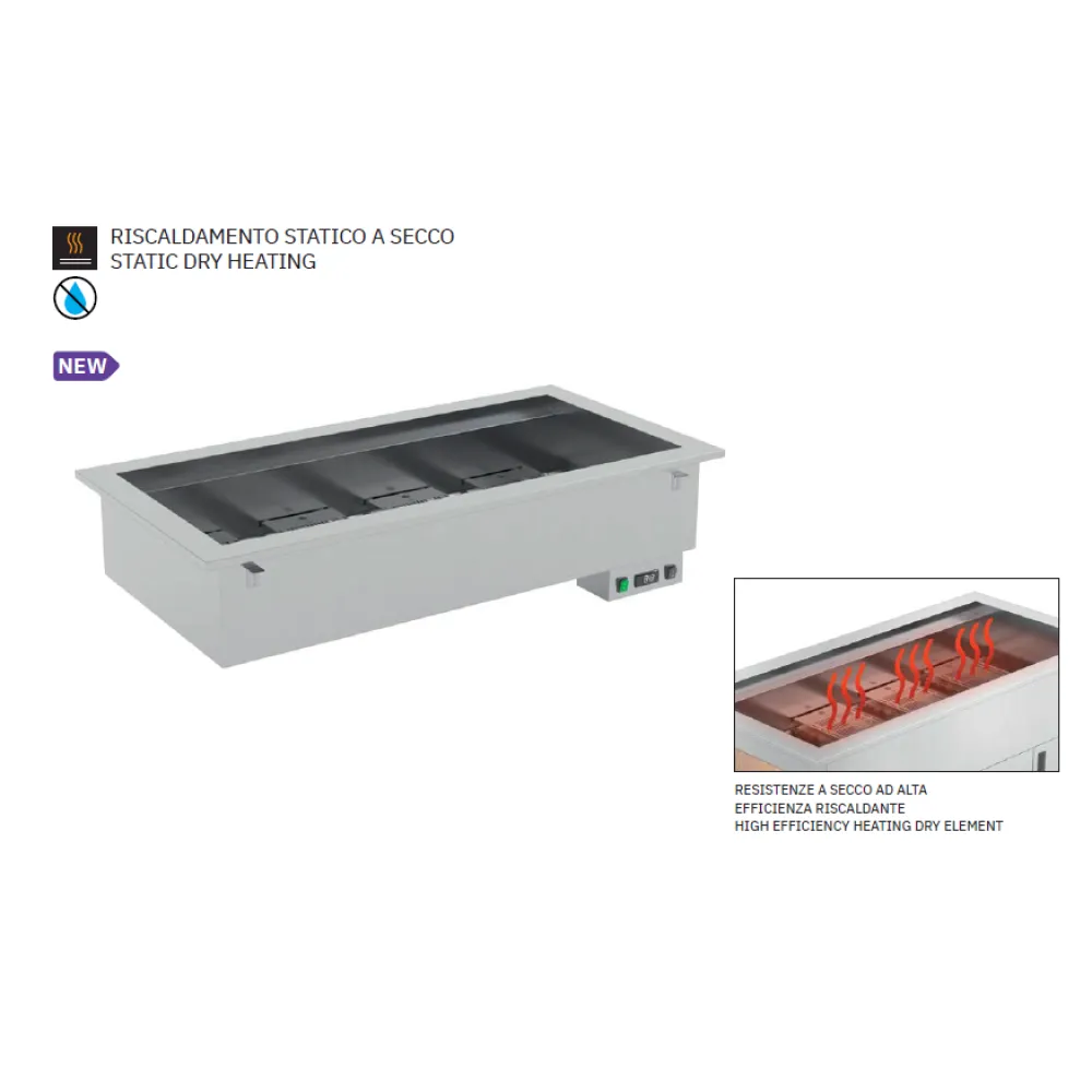 MARMIT CHAUD AVEC CHAUFFAGE À SEC DROP-IN 2 DRY (006INDROP2DRY)