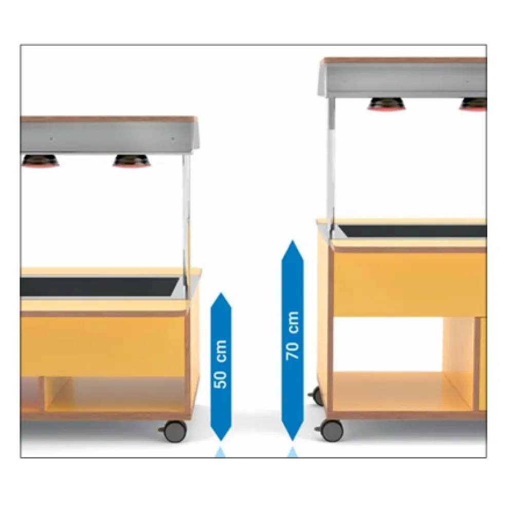 BUFFET CHAUFFANT BAIN MARIE AVEC LAMPES INFRAROUGES HAPPY 4 BM/INFRA (013HP4B/INFR)