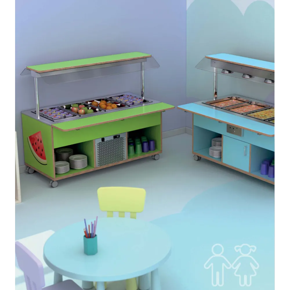 BUFFET CHAUFFANT BAIN MARIE AVEC LAMPES INFRAROUGES HAPPY 4 BM/INFRA (013HP4B/INFR)