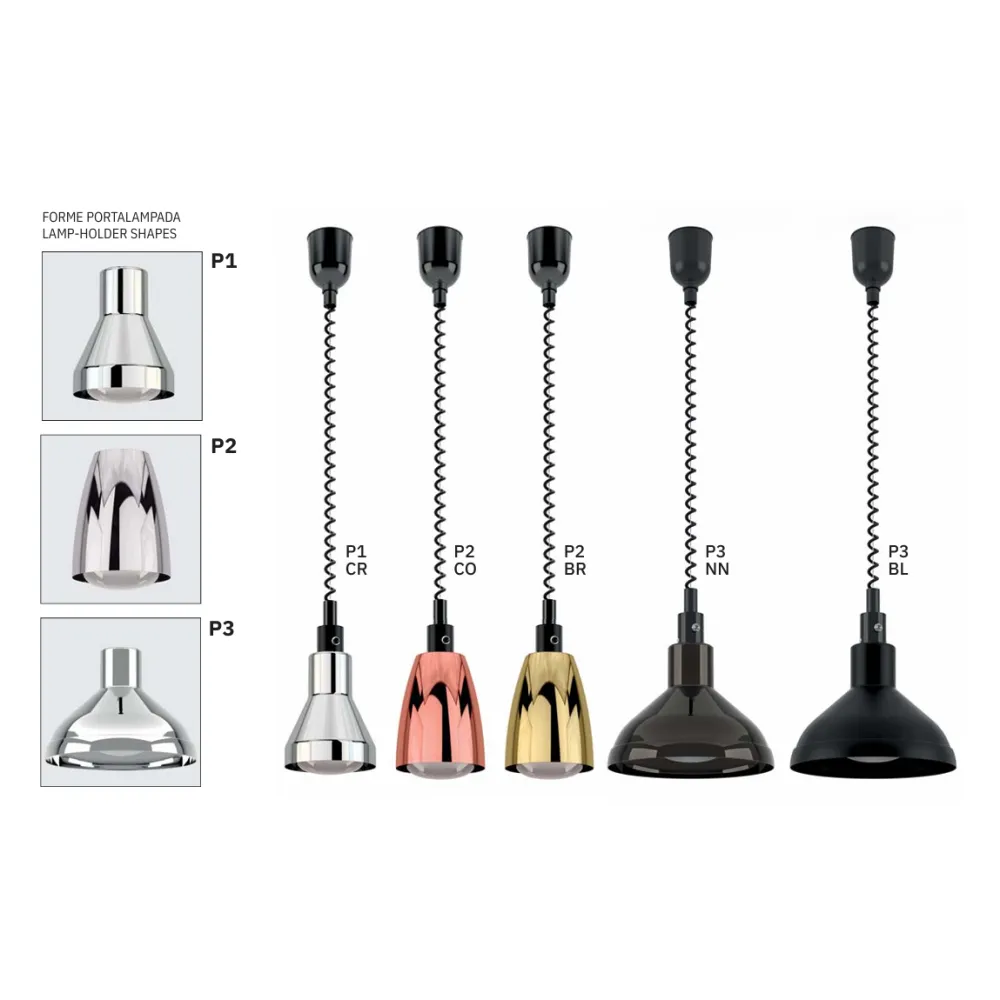 LAMPE CHAUFFANTE INFRAROUGE SUSPENDU HELIOS AIR P3 (034CRHELAIR-RITP1)