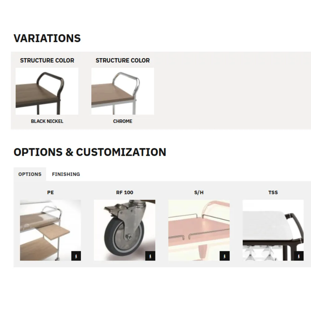 CHARIOT DE SERVICE HIRA 500 M3 (003NN500P/200)