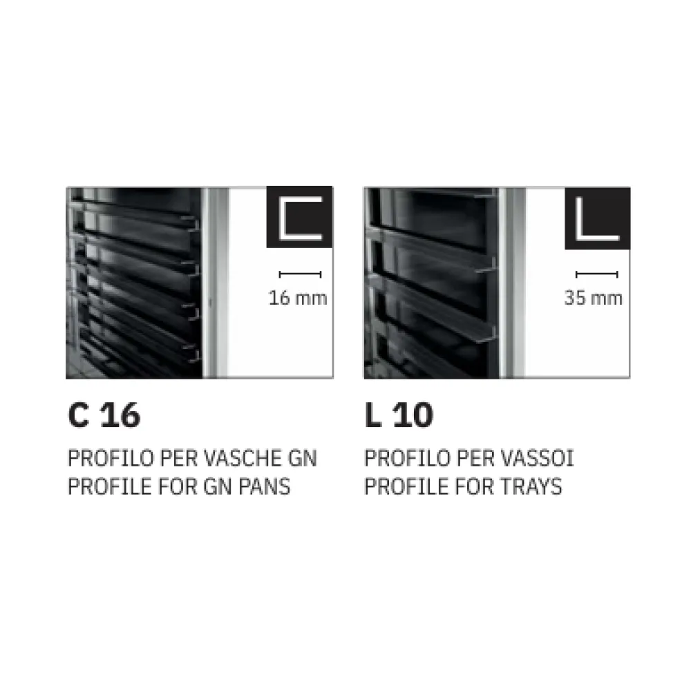 ARMOIRE EN ACIER INOXYDABLE SUR ROULETTES POUR CONTENEURS GN NEUTROVEGA 1 L10 (039NE1/1L10)