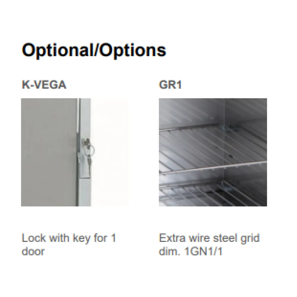 ARMOIRE EN ACIER INOXYDABLE SUR ROULETTES POUR CONTENEURS GN NEUTROVEGA 2 SH C10 (039NE2/1C10)