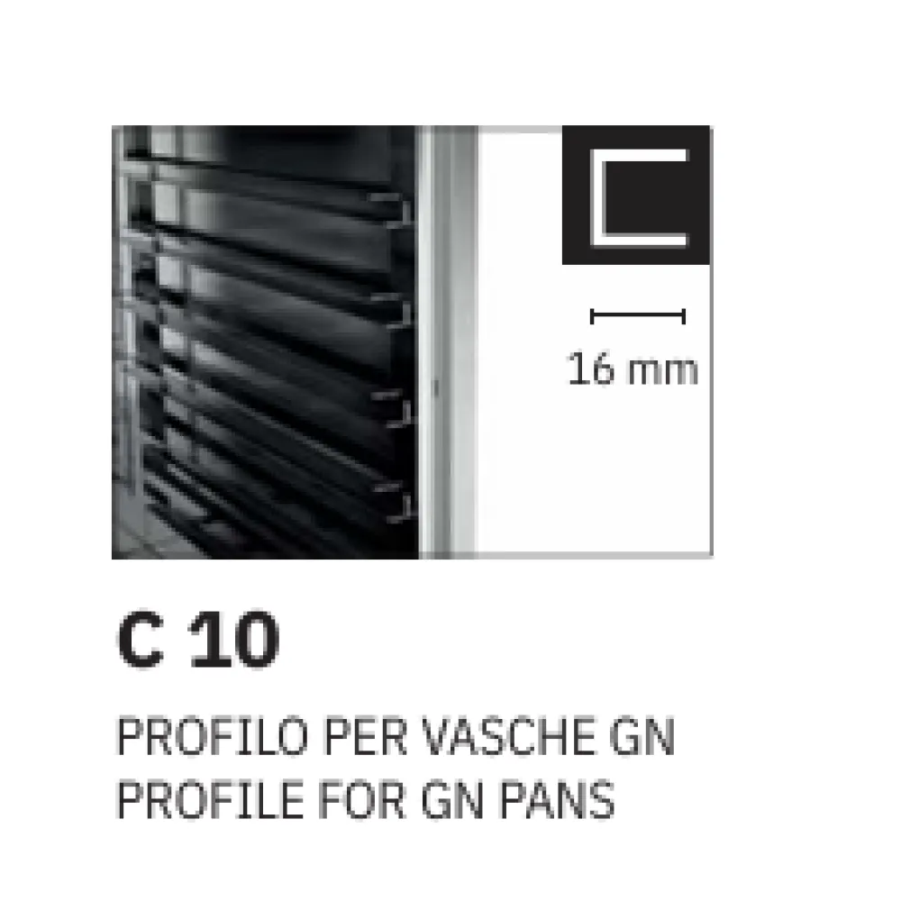 ARMOIRE EN ACIER INOXYDABLE SUR ROULETTES POUR CONTENEURS GN NEUTROVEGA 2 SH C10 (039NE2/1C10)