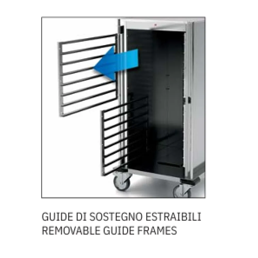 ARMOIRE EN ACIER INOXYDABLE SUR ROULETTES POUR CONTENEURS GN NEUTROVEGA 2 SH C10 (039NE2/1C10)