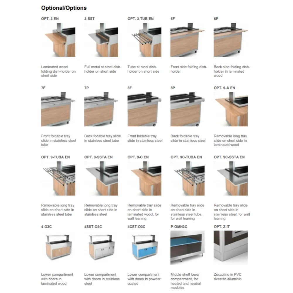 BAIN-MARIE BUFFET CHAUD AVEC DES MARMITES SÉPARÉES OMNIA 3BM/SEP (01900OM3BMSEP)