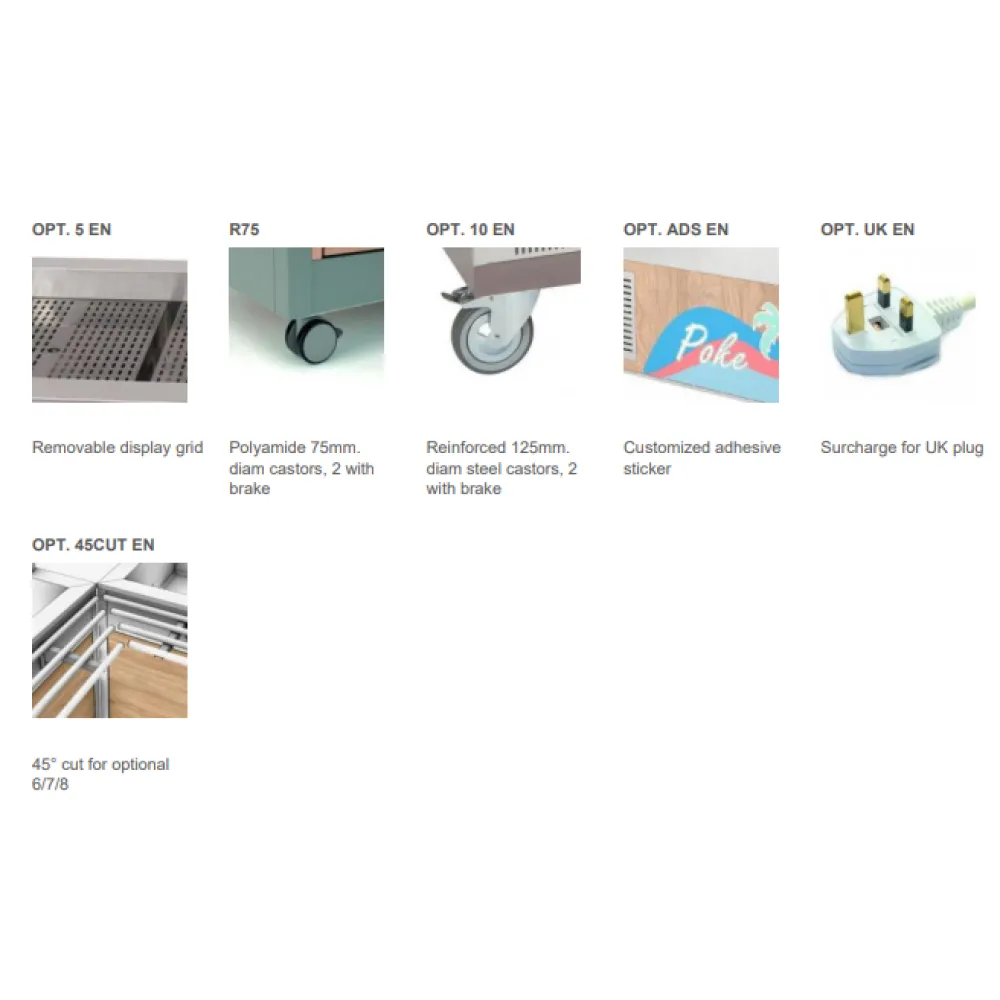 BUFFET AVEC PLATEAU CHAUFFANT EN ACIER INOXYDABLE OMNIA 3PC-IN (01900OM3PC/IN)