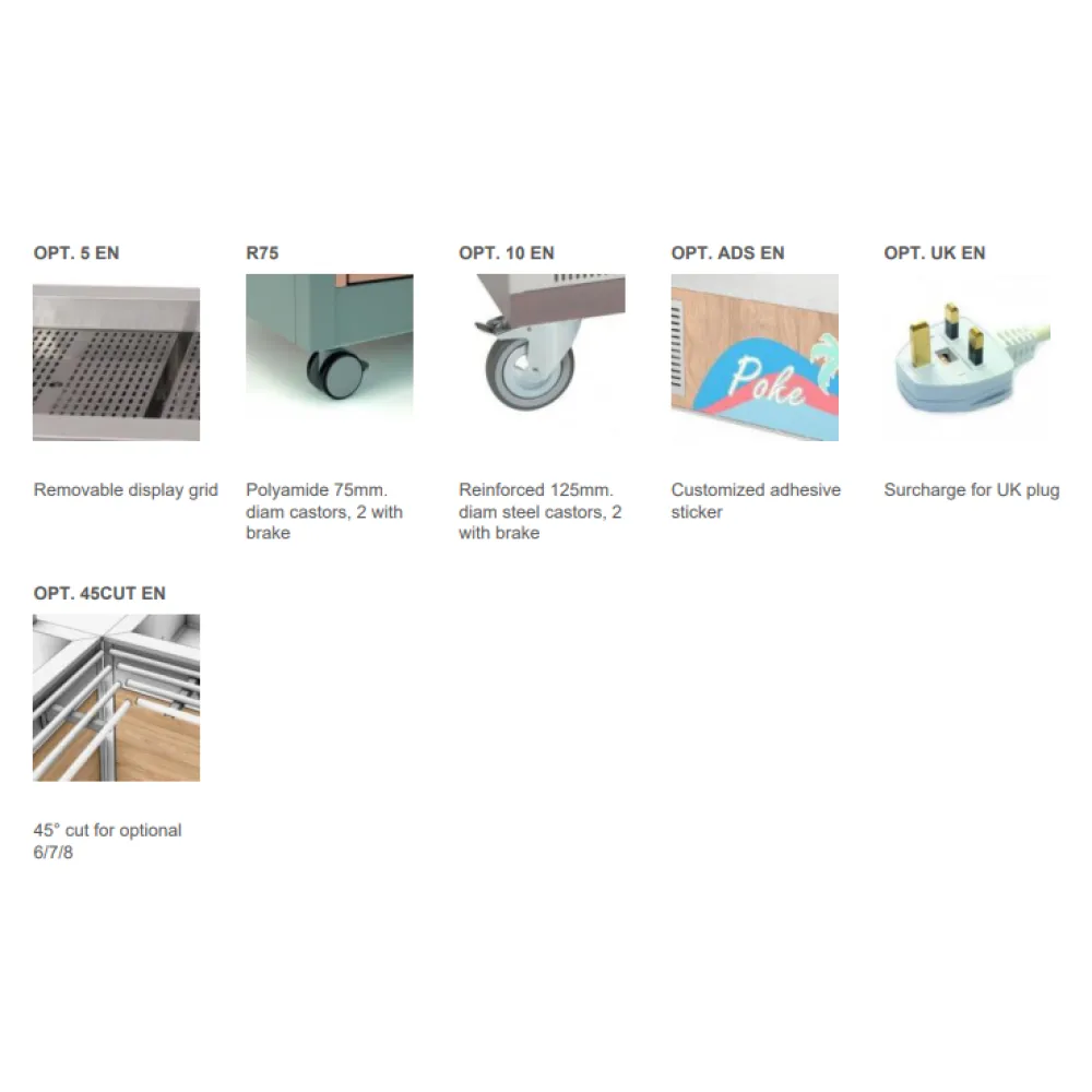 BAIN-MARIE BUFFET CHAUD AVEC DES MARMITES SÉPARÉES OMNIA 4BM/SEP (01900OM4BMSEP)