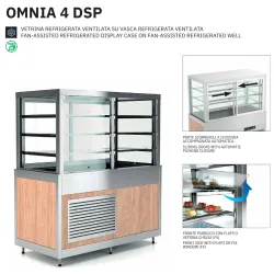 VITRINE VENTILÉE AVEC VITRINES FIXES OMNIA 4DSP/FX