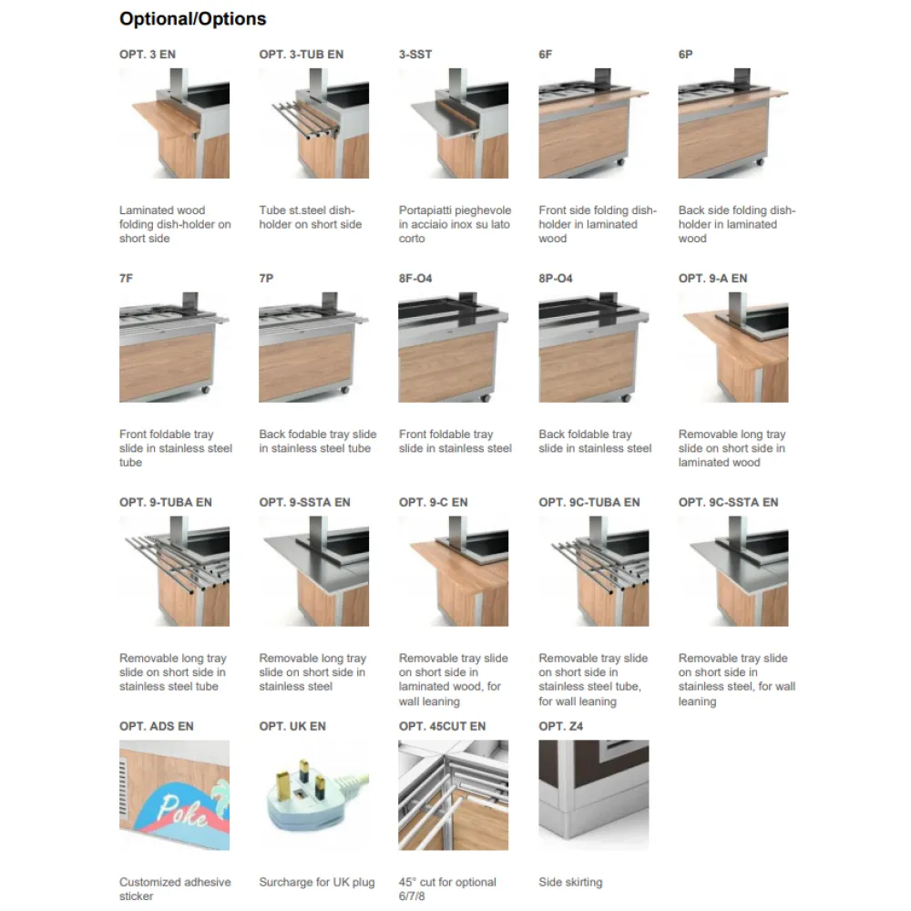 VITRINE RÉFRIGÉRÉE À VENTILATION AVEC ARMOIRE FROIDE INFÉRIEURE OMNIA 4DSP/SF (01900OMNDSP/SF)