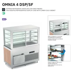 VITRINE RÉFRIGÉRÉE À VENTILATION AVEC ARMOIRE FROIDE INFÉRIEURE OMNIA 4DSP/SF