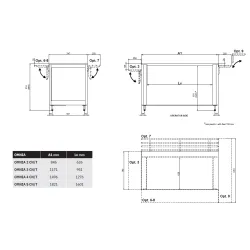ROLL-IN MODULE NEUTRE AVEC PLAN DE TRAVAIL OMNIA 3CN/T