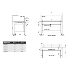 MODULE NEUTRE AVEC ÉTAGÈRE RÉGLABLE OMNIA 2COOK