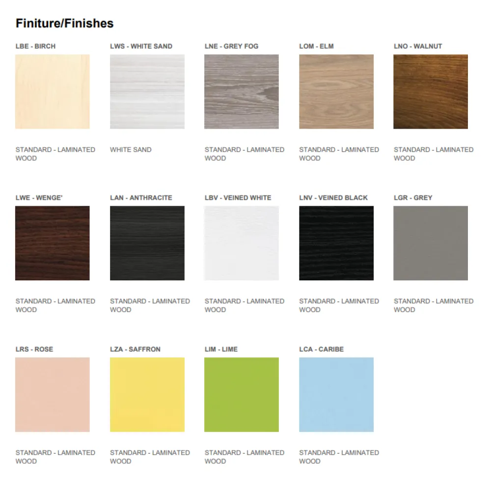 Buffet avec plan de travail chauffant en verre trempé OMNIA 2PC (01900OM2PC)