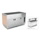Buffet avec plan de travail chauffant en verre trempé et compartiment inférieur ventilé OMNIA 3PC/SC (01900OM3PCSC)