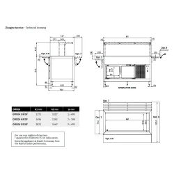 BUFFET FROID À VENTILATION AVEC COMPARTIMENT INFÉRIEUR FROID OMNIA 4RV/SF