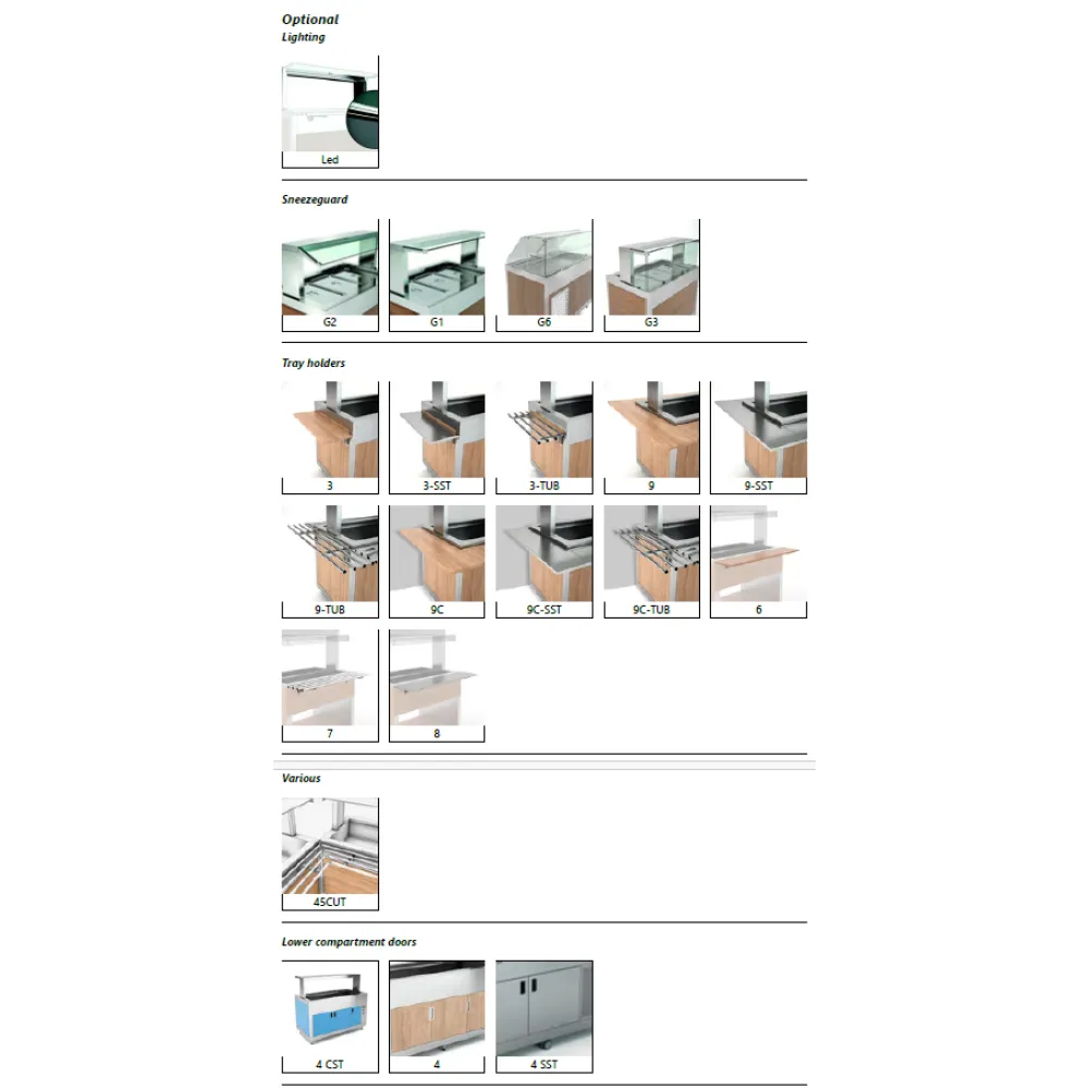 BUFFET FROID À VENTILATION AVEC COMPARTIMENT INFÉRIEUR FROID OMNIA 5RV/SF (01900OM5RVSF)