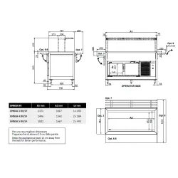 BUFFET FROID À VENTILATION AVEC COMPARTIMENT INFÉRIEUR FROID OMNIA 3RV/SF