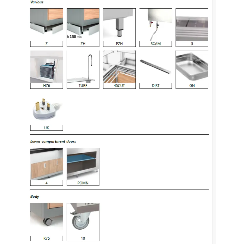 BUFFET FROID À VENTILATION AVEC COMPARTIMENT INFÉRIEUR FROID OMNIA 3RV/SF (01900OM3RVSF)