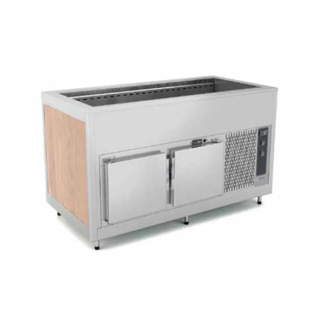 BUFFET FROID À VENTILATION AVEC COMPARTIMENT INFÉRIEUR FROID OMNIA 3RV/SF (01900OM3RVSF)