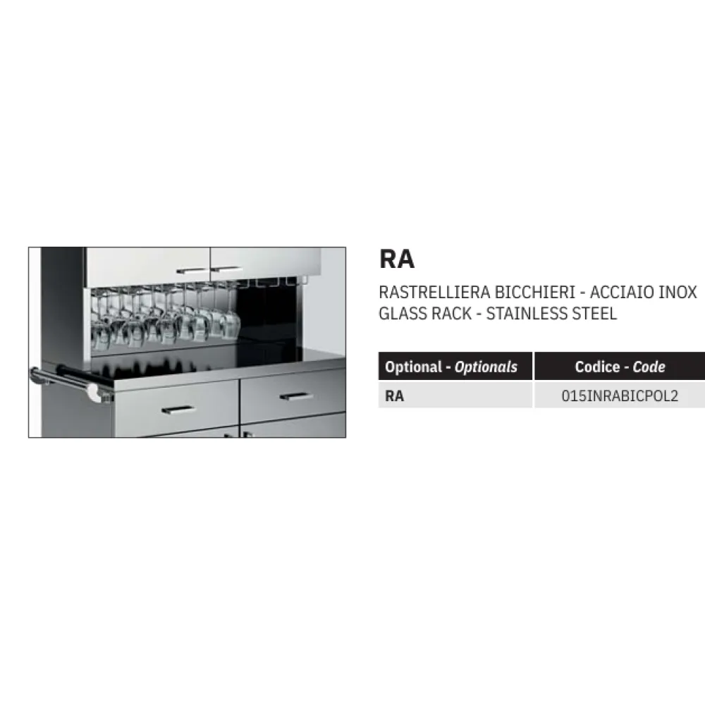 POSTE DE SERVICE EN ACIER INOXYDABLE SUR ROULETTES POLAR2AL (015INPOL2AL)