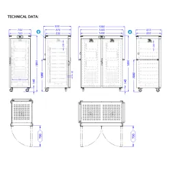 Meuble banquette chauffante double