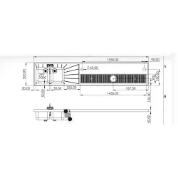 Plan de travail de bar avec double évier et zone d’égouttage