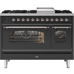 Cuisinière avec four Nostalgie P12FNE3 120 cm 8 feux avec plaque de cuisson