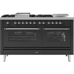 Cuisinière avec four Nostalgie 150 cm P15FSNE3 7 ​​feux avec double surface de cuisson et 1 zone de cuisson étendue