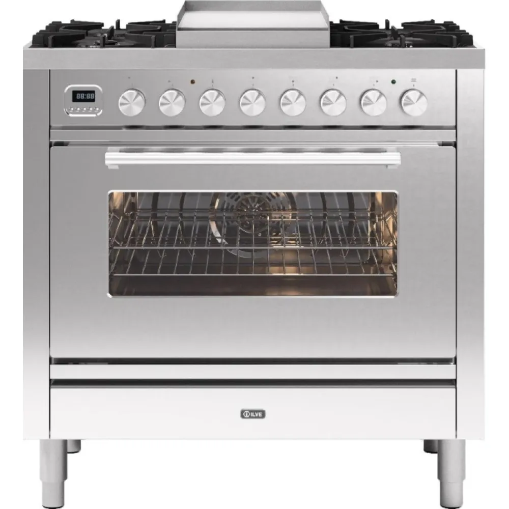 Cuisinière avec four Professional Plus 90 cm P09FWE3 6 brûleurs avec plaque de cuisson