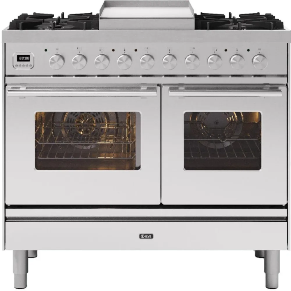 Cuisinière avec four Professional Plus 100 cm PD10FWE3 6 feux avec plaque de cuisson