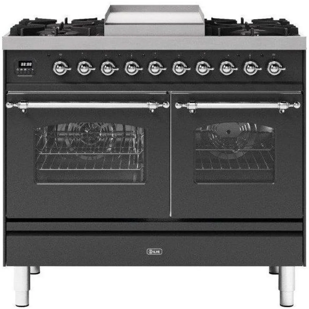 Cuisinière avec four Nostalgie PD10FWE3 6 feux avec plaque de cuisson