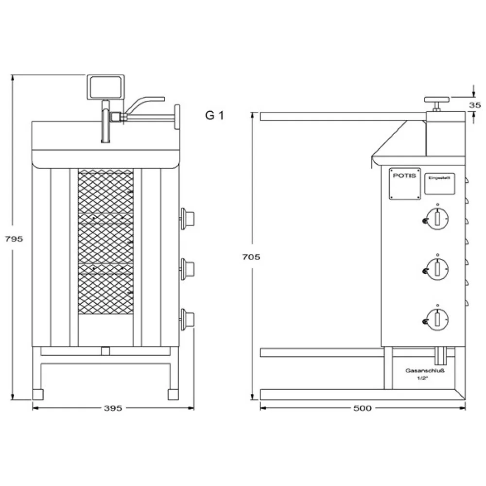 Gas gyros maker G1 15kg (PG2150/ PG2151)