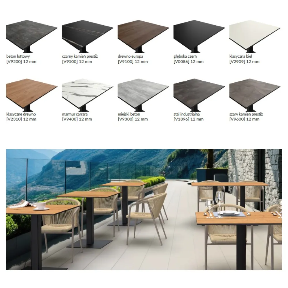 Plateau de table pour terrasse HPL Compact 690×500 mm (HPL-COMPACT-69x50)