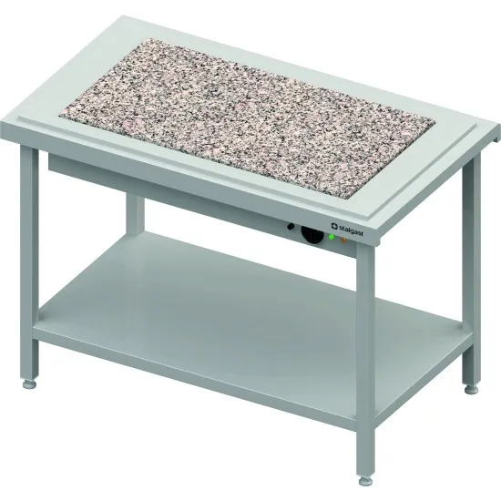 Comptoir avec surface en granit chaud