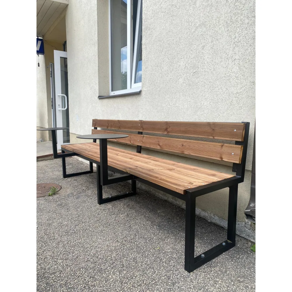 Banc extérieur avec tables fixes intégrées (PR-SOLS)